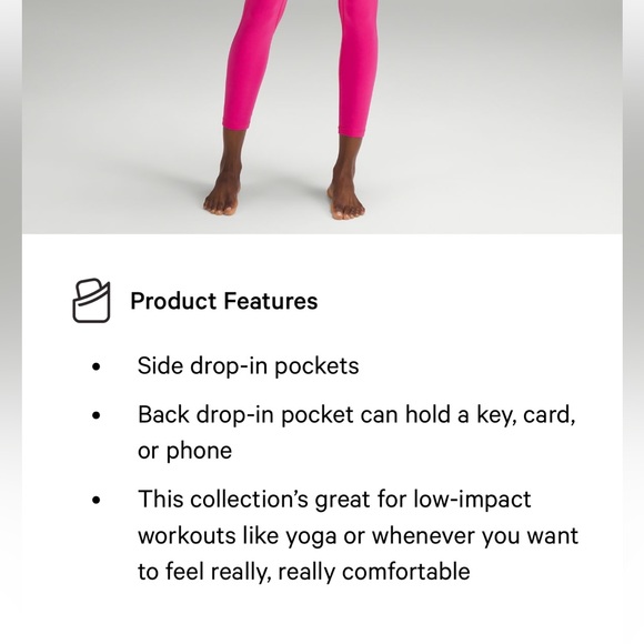 Lululemon align leggings size 2. Colour sonic pink - Picture 5 of 10